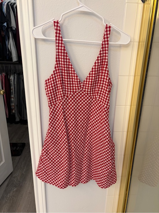 Abercrombie & Fitch Dresses & Skirts - Red Gingham V-Neck Women’s Dress